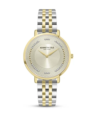 Kenneth Cole New York Women's Classic Two Tone Yellow Stainless Steel 34mm