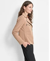 Dkny Women's Asymmetrical-Front Moto Jacket