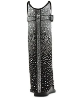 Madden Girl Joe Rhinestone Cuffed Wedge Western Dress Booties