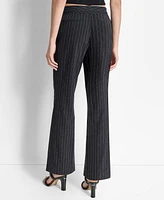 Dkny Women's Pinstriped Pleated-Waist Wide-Leg Pants
