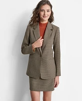 Dkny Women's Metallic-Threaded Single-Button Blazer