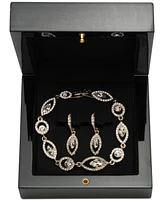 Givenchy Mixed-Cut Crystal Flex Bracelet & Drop Earrings Set