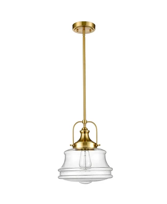 Moose Modern Schoolhouse Brass Gold Pendant Light Fixture