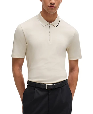 Boss by Hugo Boss Men's Zip-Neck Interlock Polo