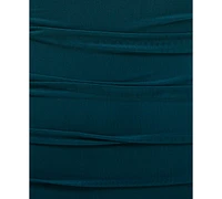 City Studios Juniors' Balloon-Sleeve Ruched Bodycon Dress