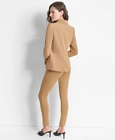 Dkny Petite Notched-Collar Double-Breasted Blazer