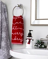 Skl Home Merry and Bright Jacquard Cotton 2-Pc Hand Towel Set, 16" x 25"