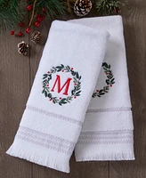 Skl Home Wreath Monogram Cotton Hand Towel, 16" x 26"