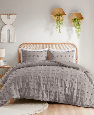Intelligent Design Lucy Clip Jacquard 3-Piece Duvet Cover Set, Twin/Twin Xl