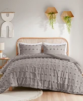 Intelligent Design Lucy Clip Jacquard 3-Piece Duvet Cover Set, Twin/Twin Xl