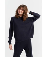 Chinti & Parker Women's Wool Cashmere Luxe Lounge Boxy Hoodie