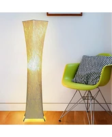 Brightech Harmony 54" Led Column Floor Lamp with Fabric Square Shade