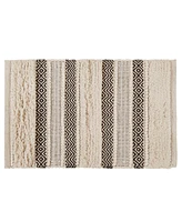 Ink+Ivy Asher Woven Texture Stripe Bath Rug