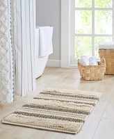 Ink+Ivy Asher Woven Texture Stripe Bath Rug