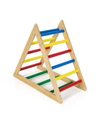 Vebreda Climbing Triangle Ladder with 3 Levels for Kids-Multicolor