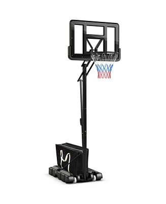 Vebreda Portable Basketball Hoop with 4.6 to 10 Feet 10-Level Height Adjustable