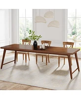 Tribesigns 78.7-Inch Dining Table, Mid-Century Modern Kitchen Dining Room Table for 6-8 People, Wood Kitchen Table Dinner Table with Heavy Duty Metal