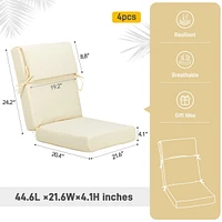 Aoodor Outdoor Chair Cushion 20.5x20.5x4.33 inches Patio Furniture Seat Cushion