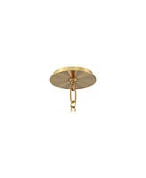 Possini Euro Design Warm Gold Pendant Chandelier Lighting 20" Wide Modern White Linen Drum Shade 4-Light Fixture for Dining Room Living House Foyer Ki