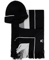 Kenneth Cole Reaction Men's Stripe Beanie & Scarf Set