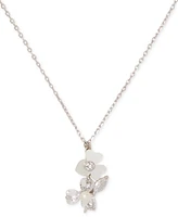 Kate Spade New York Mixed Stone Flower Pendant Necklace, 16" + 3" extender