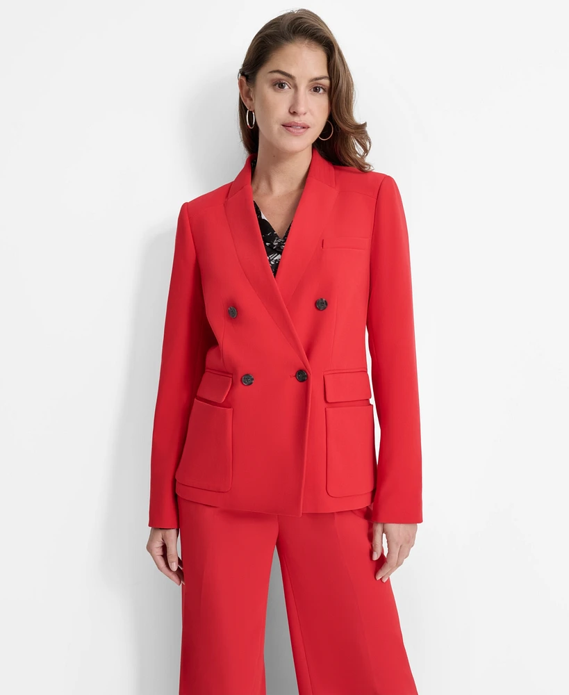 Dkny Women's Double-Breasted Long-Sleeve Blazer