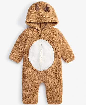 Carter's Baby Hooded Reindeer Faux-Sherpa Jumpsuit