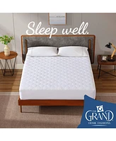 The Grand Down Alternative Fitted Mattress Pad Cover– White - Day bed (44x75")