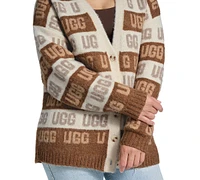 Ugg Women's Button-Front Graphic Logo Cardigan