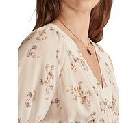 Lucky Brand Women's Floral-Print Empire-Waist Top