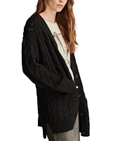 Lucky Brand Women's Cable-Knit Long Cardigan