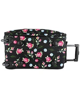 World Traveler Floral 21-Inch Carry-On Rolling Duffel Bag