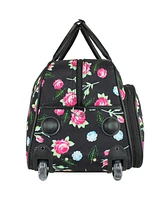 World Traveler Floral 21-Inch Carry-On Rolling Duffel Bag