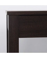 57" L-Shaped Corner Desk, Computer Home Office Desk and Writing Table, Brown