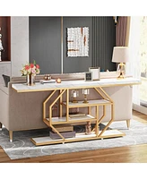 Tribesigns 70.9 inch Extra Long Console Table, Modern Sofa Table Behind Couch with Storage, 4 Tier Entryway Accent Table for Living Room, Hallway, Ent