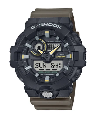 G-Shock Men's Japanese Quartz Black Resin Watch, 53.4mm, GA710TU-1A3