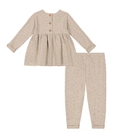 Calvin Klein Baby Girl Print Double-Brushed Knit Pants Set