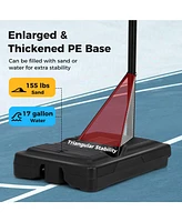 Skonyon Portable Outdoor Basketball Hoop 6.9-8.5 Ft Adjustable with Fillable Base Shatterproof Pc Backboard