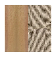 Merrick Lane Staci Stack Dining Chair With Wishbone Style Design, Solid Wood Frame, Woven Kraft Paper Rope Seat