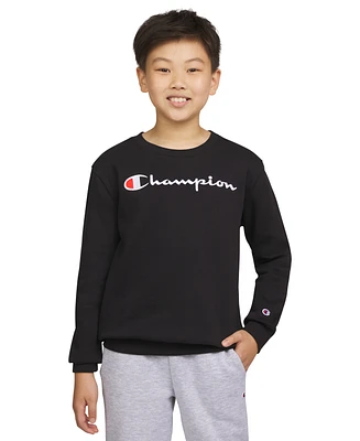 Champion Big Boys Signature Long Sleeve Crewneck Sweatshirt