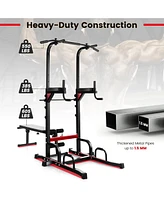 Skonyon Power Tower Pull Up Bar Stand with Adjustable Heights and Bench