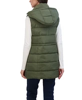 Sebby Collection Women's Puffer Vest With Drawstring Waist