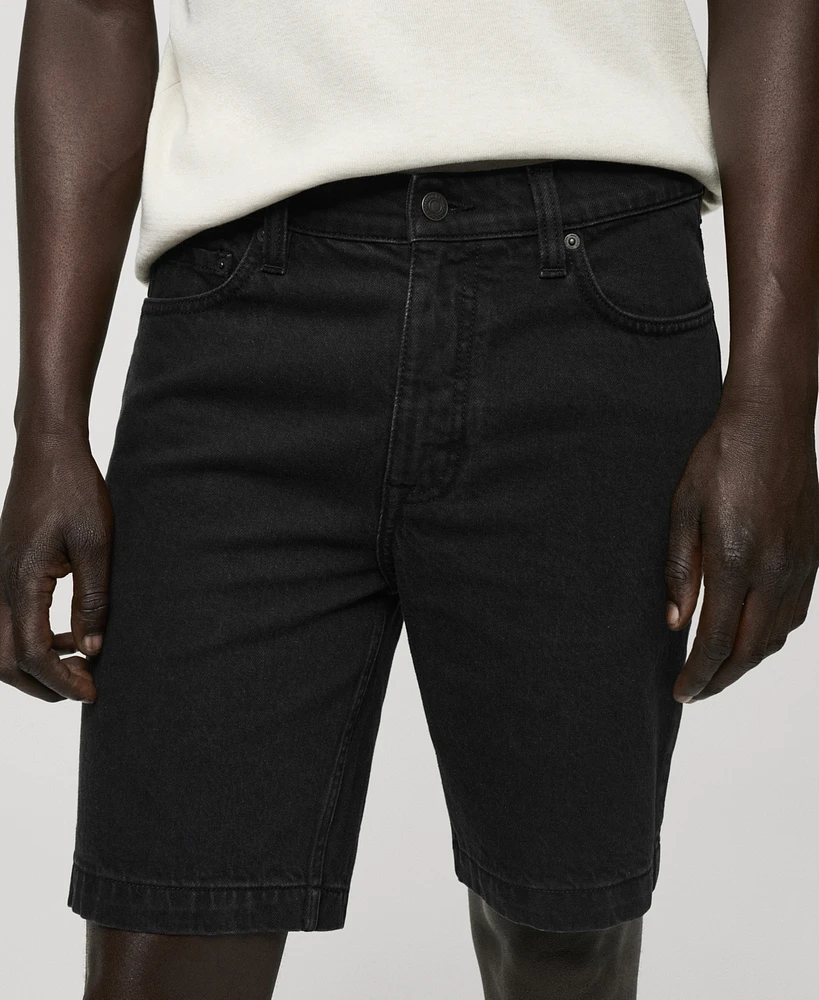 Mango Men's Denim Bermuda Shorts