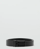 Mango Men's Croc-Effect Leather Belt