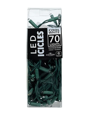 Kurt Adler 70/L 7.5-Foot 5MM Cool White Led Icicle Light Set