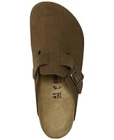 Birkenstock Men's Boston Corduroy Suede Embossed Clogs from Finish Line