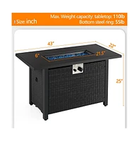 Yaheetech Outdoor Propane Fire Pit Table for Patio