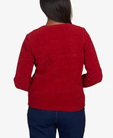 Alfred Dunner Petite Classic Chenille Pullover Sweater