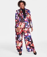 I.n.c. International Concepts Plus Printed Blazer, Created for Macy's