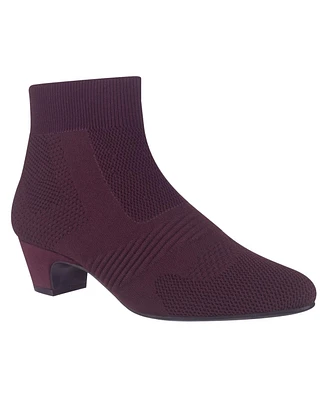 Impo Women's Godina Kitten Heel Stretch Knit Ankle Booties